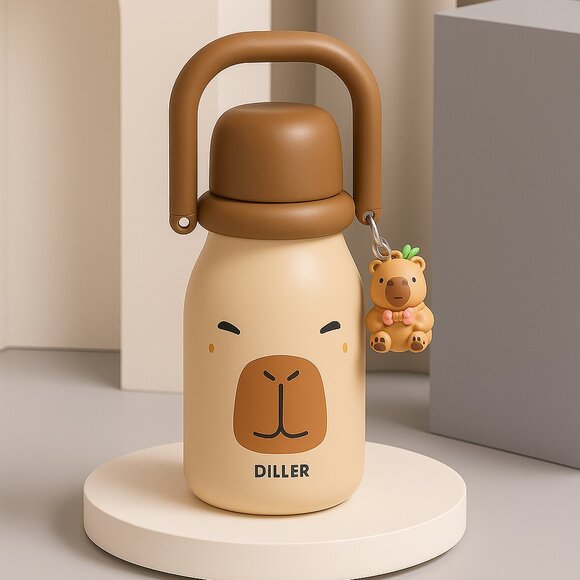 Diller Capybara Thermal Flask Water Bottle Kids School Christmas Gift - Picture 9 of 11